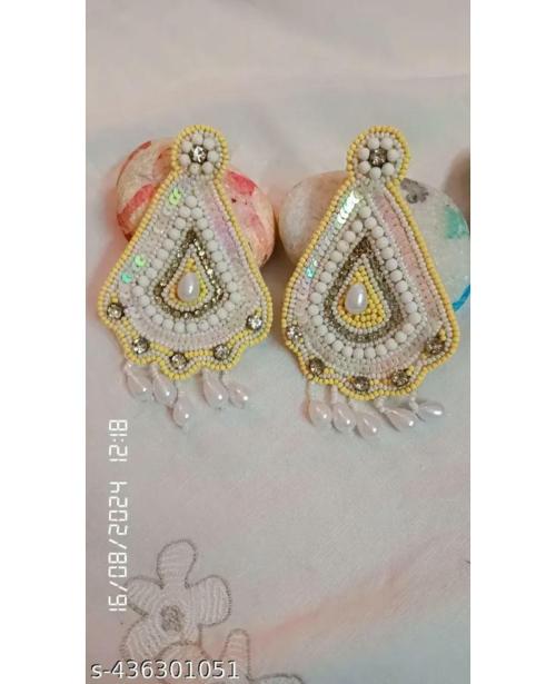 KIRTHI ENTERPRISES Handmade Earrings for Women | Unique & Artistic Jewelry Crafted with Care | Lightweight, Eco-Friendly Earrings for Daily Wear, Parties, & Special Occasions