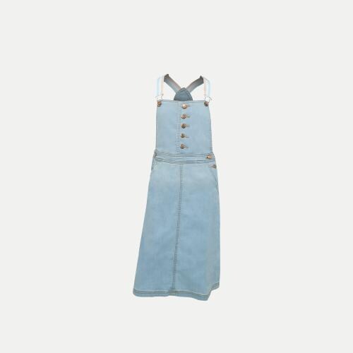 Rad Prix Girls Blue Denim Dungaree