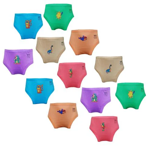 MRB Kids Boys Innerwear Multicolor Cotton Pack of 12