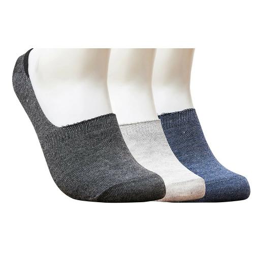 JOSHWA Unisex Grey, Off White And Light Blue Cotton Ankle Length Socks (Free Size, Pack Of 3)