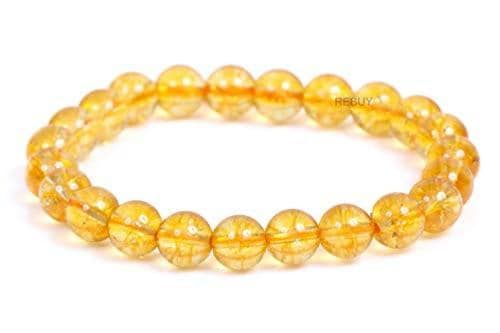 REBUY Yellow Citrine Stone Bracelet (for Men and Women)