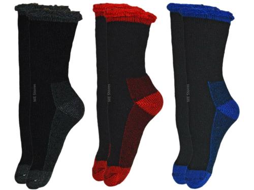Me Stores Unisex Blue Woolen Winter Long Length Socks (Pair Of 3)