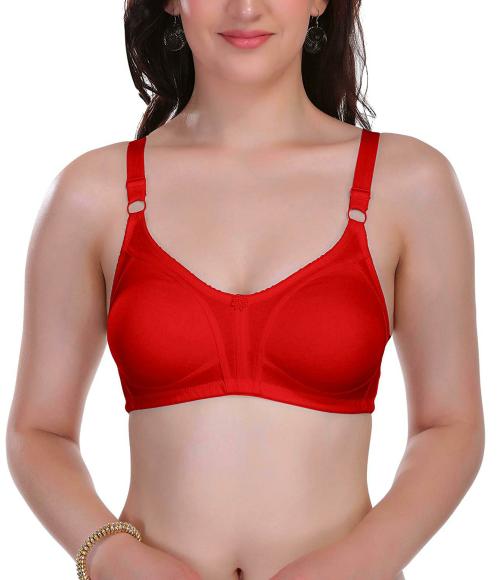Eve's Beauty Women Red 34D Full Coverage Bra (34D)