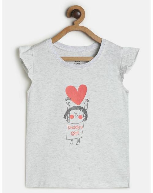 MINI KLUB Kids Girls Grey cotton Top