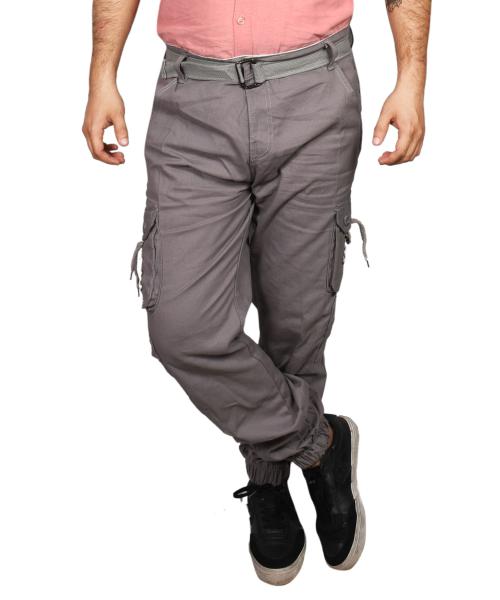 Sagvish Mens Light Grey Cargo Jeans 34