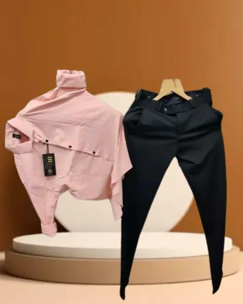 KALANABH shirt mens shirts denim shirt formal shirt black pant boys brown shirt boys fashion boys formal outfit (PACK OF 1 PAIR SIZE- XL)