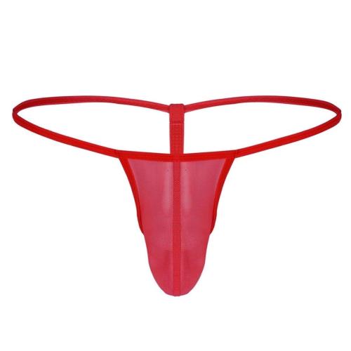 LEADWORT Red Polyester and Spandex Thong Brief Underwear - XL