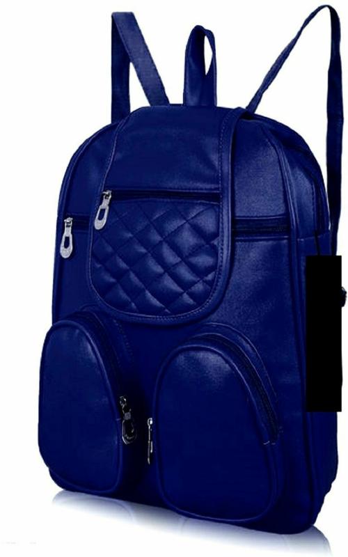 SARA Blue PU Leather Backpack 4.5 L