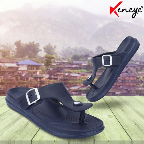 Keneye Extra Soft & Comfortable Arch Support Fit Navy Flip Flop Slipper For Men's
