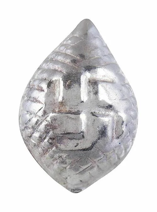 ELOISH Pure 99.9% Silver Coconut for Puja, Pure Silver Nariyal for Puja- Small Peanut Size Coconut