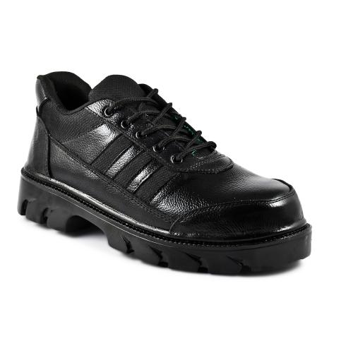 Carboy Genuine Leather Steel toe Highly Durable Safety Shoes For Men (Black)