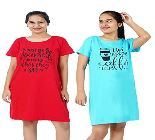Jocker Women Pack Of 2 Night Wear T-Shirts