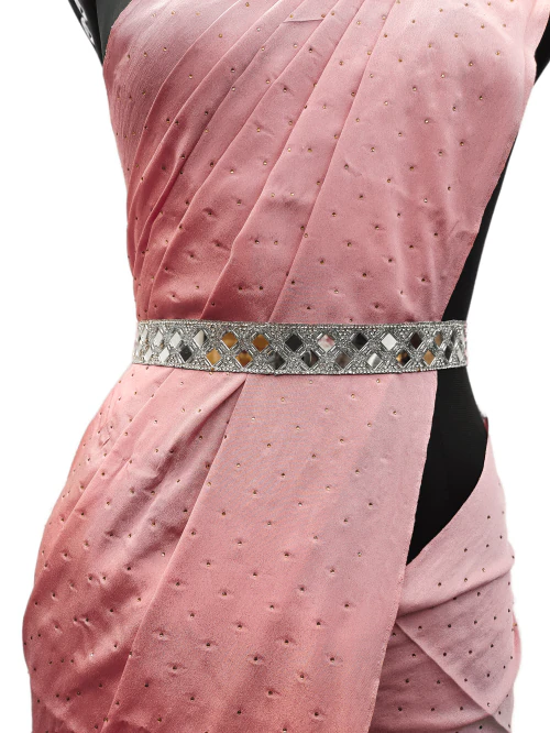 Purala saree waist belt for women silver