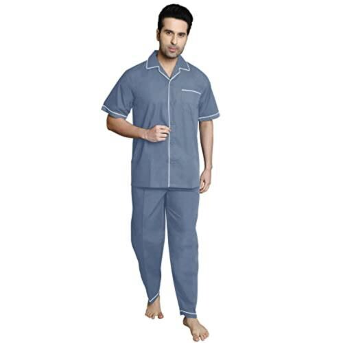Buy TATWAM Men Dark Grey Cotton Nightsuit Online at Best Prices in