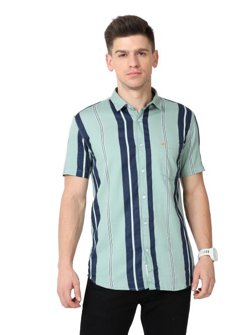 Live's Passion Casual Formal Striped Printed Half shirts for Men