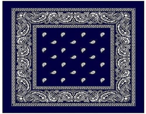 De-Ultimate Men Navy Blue Printed Pure Soft Cotton Handkerchief