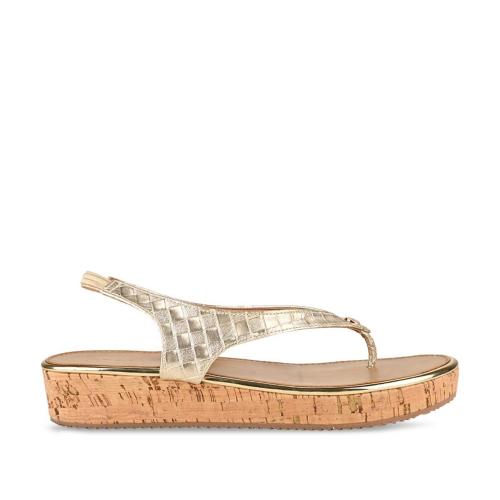 Rocia By Regal Gold Women Textured Sandals