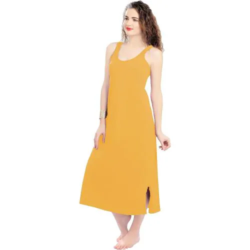 Mythili Comfortable Women's Cotton Full Length Nighty Slip | Free Size Sleepwear for Ladies
