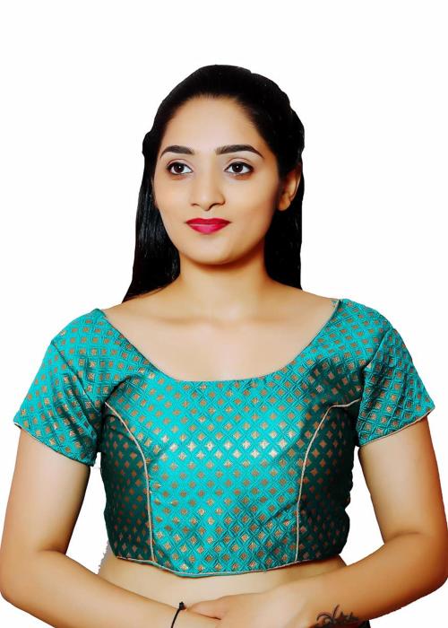 Neonshy Women Green Readymade Saree Blouse