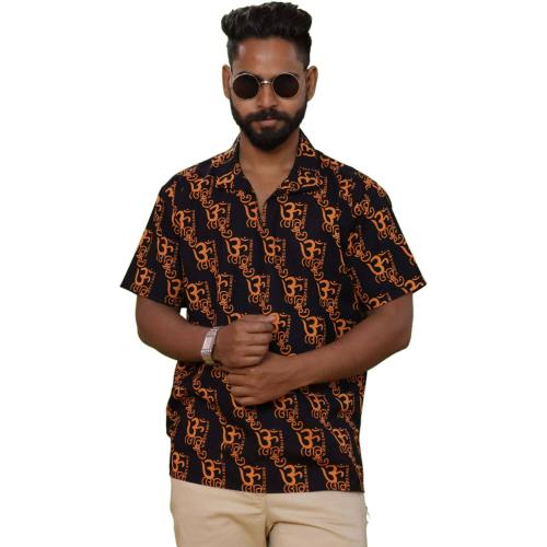 Aruati Men OM Printed Cotton Blend Tshirt Pack of 1