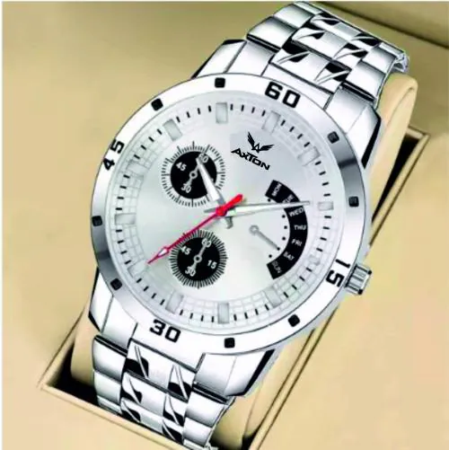 AXT-1102-SLVER AXTON New Stylist Attractive Next Generation Partywear/Formal/Casual Boy Smart Analog Watch For - Men