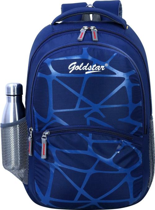 GOLD STAR Navy Blue Canvas Laptop Backpack 27 L