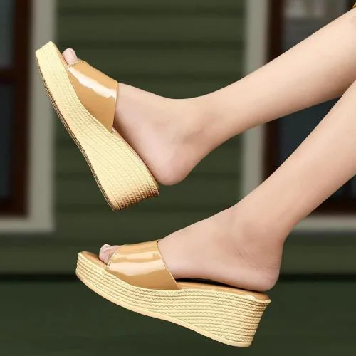 Shoe Lab Women's Comfortable Peach Sandal [ Footwear for Women ||| Sandals for Women ||| Wedges for Women ||| Heels for Women ||| Non Returnable ]