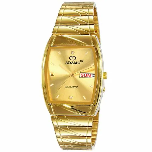 ADAMO SHINE Gold Dial Day & Date Men's & Boy's Watch 9315YM04