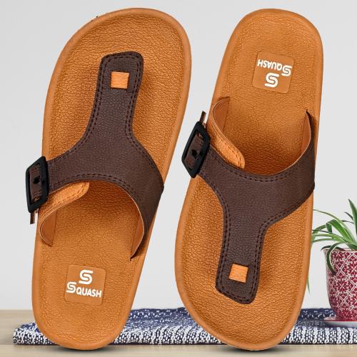 Squash Extra Comfort Orange Casual Stylish Slippers For Men