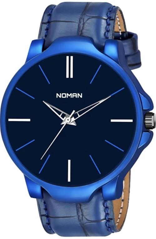 Noman Analog Blue Dial Blue Strap Watch For Men And Women