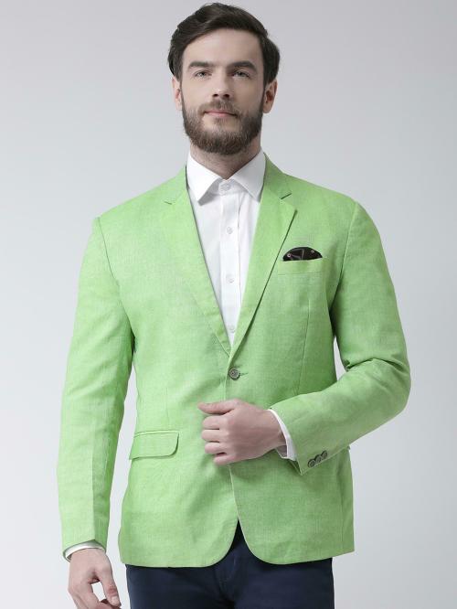 Buy Hangup Men's Blazer Linen Regular Solid Parrot1LinenBlazer Online ...