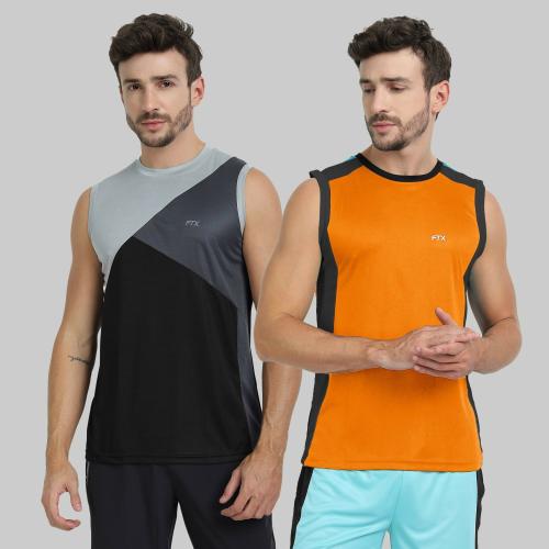 Ftx Men Solid Pack Of 2 Vest (Xl)