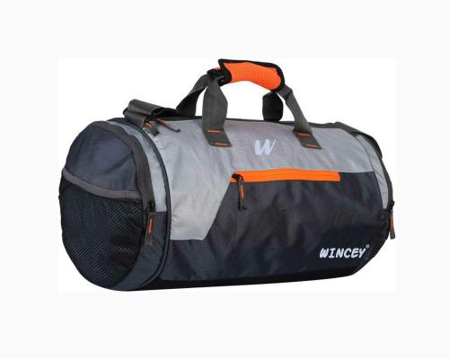 Wincey Grey Polyester Duffle Bag Without Wheels For Boys And Girls - 20 L