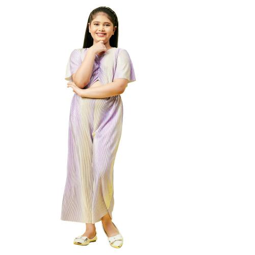 Stylobug Girls Purple Polyester Jumpsuit (13 Years-14 Years)