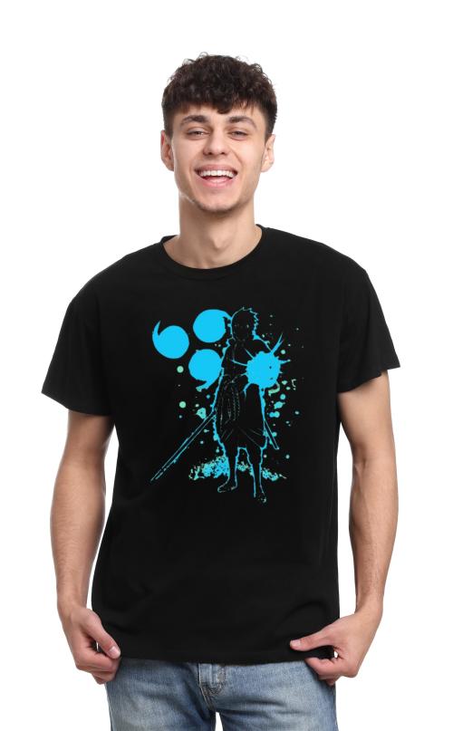 Sasuke Uchiha Anime Printed T-Shirt for Men and Women Regular fit T Shirts Round Neck Tshirt Black Half Sleeves Pure Cotton