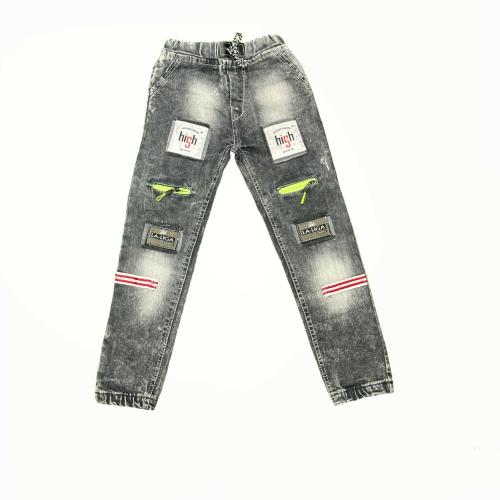 GS ENTERPRISE FASHION BOYS GREY DENIM JEANS (2-3 YEARS ) DOUBLE ZIP
