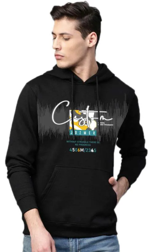 Vosimo hooded sweatshirt tshirts for mens | Black | XXL
