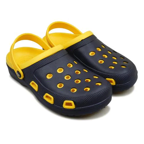 SFR STEPPER Yellow and Navy Casual Clogs | Sandals for Men