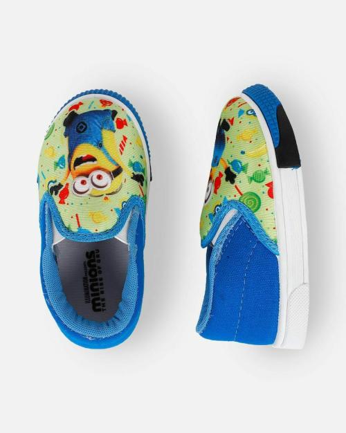 Kidsville Kids Boys Minions Printed Slipon Blue Shoes
