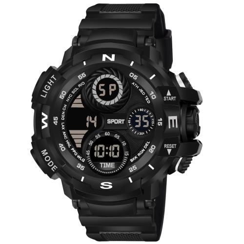 Wagari Digital Sports Watch, Dual Time, Alarm, Stopwatch, Water-Resistant, Shock-Resistant, Back Light Display- The Perfect Watch for Men and Boys