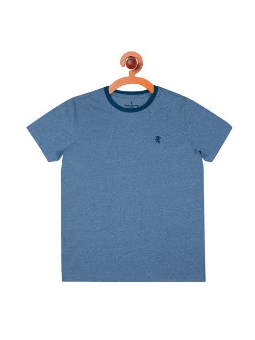 Red Tape Boys Blue Melange Round Neck T-Shirt