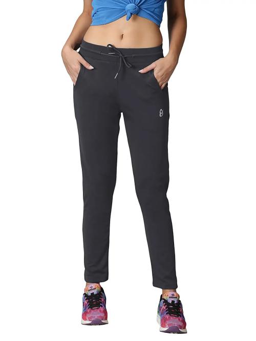 OUSTON Women Grey Rapid Dry Slim Fit Sports Track Pant