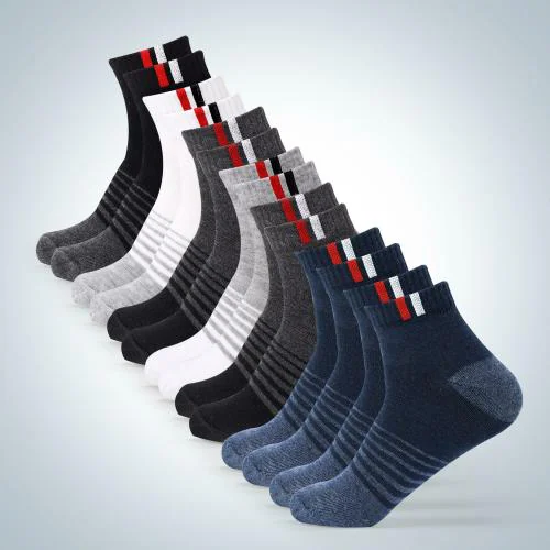 Buy Jemox Men And Women Multicolor Striped Cotton Lycra Polyster Ankle ...