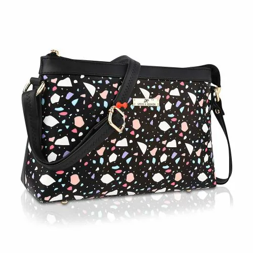 Speed X Fashion Women Black Sling Bag
