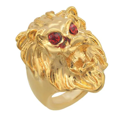 Memoir Brass Gold plated, Lion Head, Macho,design Finger ring Men stylish Latest fashion