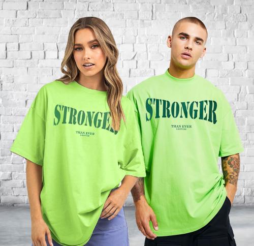LEOTUDE Couple Oversized Cottonblend Half Sleeve T-Shirt