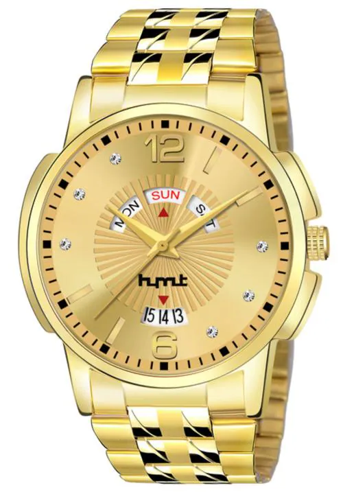 HYMT HMTY-7008 ORIGINAL GOLD PLATED DAY & DATE FUNCTIONING WATCH FOR BOYS Analog Watch - For Men