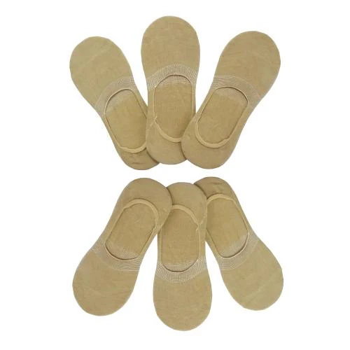 S4S Men & Women Solid Peds/Footie/No-Show Loafer Socks, Brown Colour (Pack of 6)