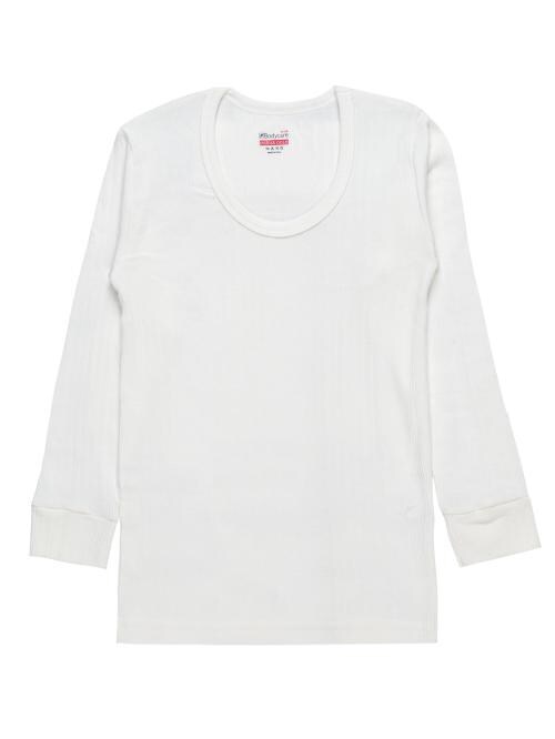 BODYCARE Boys White Solid Cotton Thermal Top