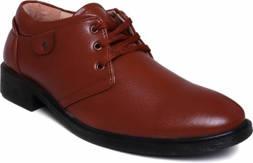 Field Care Men Lace-Ups Formal Shoes (Tan) - 7 UK